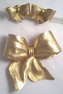 Set(s)/Unsigned Designer GT Bow Brooch&Ear