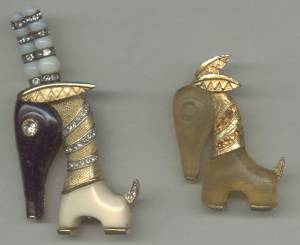 Brooch/Designer Knockoff Hattie Carnrgie Figural