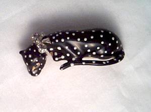 Brooch/Designer Kenneth Lane Enameled Panther