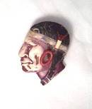 Brooch/Molded Plastic Indian Brave Profile