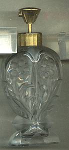 Perfume Bottle/Etched Glass W/Pump Sprayer