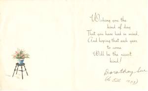 Ephemera/Birthday Card From 1950's/Signed