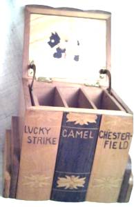Smoking Item/Wooden Cigarette Box/Holds 3 Short