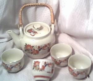 Porcelain/China/Circa 1970's 5 PCS. Tea Set/Japanese