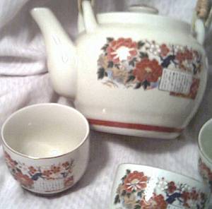 Porcelain/China/Circa 1970's 5 PCS. Tea Set/Japanese