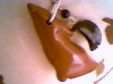 Pendent/Native American/Navajo Fetish/Howling Coyote W/ Moon Charm