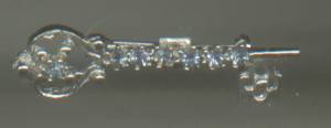 Brooch/Pin W/Sky Blue R/S Key