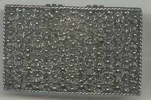 Shoe Clips/C.1960's Casted White Metal Rectangles W/Floral motif