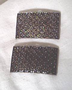 Shoe Clips/C.1960's Casted White Metal Rectangles W/Floral motif