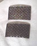 Shoe Clips/C.1960's Casted White Metal Rectangles W/Floral motif