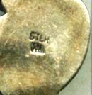 Necklace/Artist Signed Navajo Style Inlaid Pendent Mark-WA