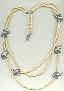 Necklace/Ethnic/Shell & ST Elephants