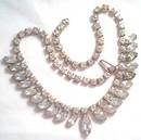 Necklace/Unsigned 1950's Fringe Style Rhinestone