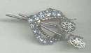 Brooch/C.1960's ST W/Blue Rhinestones