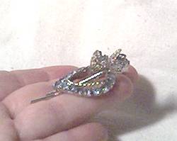 Brooch/C.1960's ST W/Blue Rhinestones