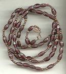 Necklace/Designer Begere' Purple Glass Beads