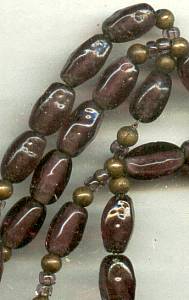 Necklace/Designer Begere' Purple Glass Beads