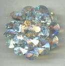 Brooch/Unsigned C.1960's AB Rivoli & Margarita Wired Beads