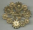 Brooch/C.1960's-1970's GT W?Clear&Emerald Green R/S