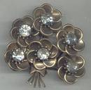 Fur Clip/1930's Huge Floral W/Huge Cleasr R/S