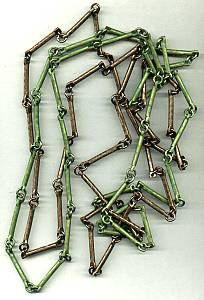 Necklaces(2)/Bronze and Green Link Necklaces