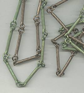 Necklaces(2)/Bronze and Green Link Necklaces