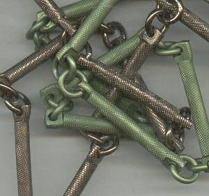Necklaces(2)/Bronze and Green Link Necklaces