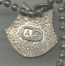 Necklace/Felix The Cat Enameled Pendent W/Ball Chain