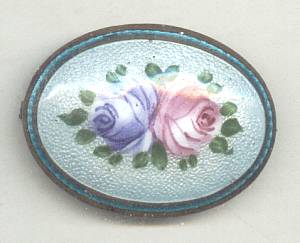 Brooch/Guilloche Enamel Nade In Cechoslovakia