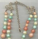 Necklace/1960's 2-Strand Pastel Beads