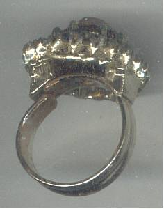 Ring/Fashion Topaz Colored Rhinestones