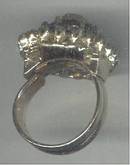 Ring/Fashion Topaz Colored Rhinestones