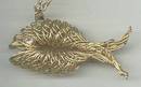 Necklace/1960's-1970's Wraped Wire GoldFish W/RS Eye