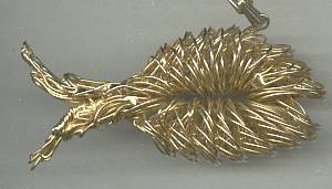 Necklace/1960's-1970's Wraped Wire GoldFish W/RS Eye