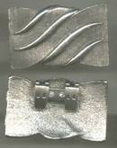 Shoe Clips/Silvertone/Bow Shaped W/Smooth Gentle