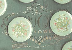 Avon/Mini Powder Tins On Artist Pallet/Green