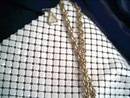 Purse/Whiting&Davis/White Shoulder Bag W/Gold Chain