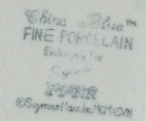 Porcelain/Seymour Mann Inc. Flow Blue/Rectangle Dish