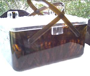Purse/Plastic/Lucite/Faux Tortise Shell/Box
