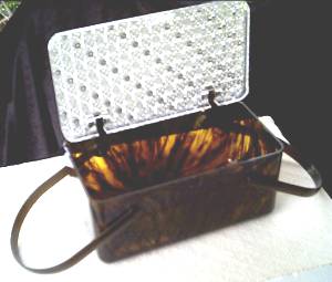 Purse/Plastic/Lucite/Faux Tortise Shell/Box