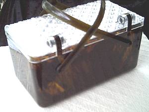 Purse/Plastic/Lucite/Faux Tortise Shell/Box