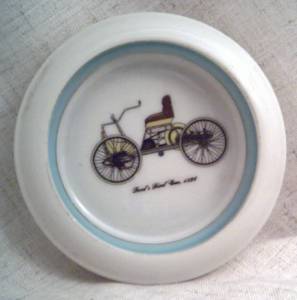 Ceramic/Pottery/Coaster With Transfer Decoration of