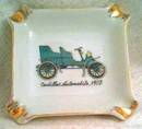 Smoking Item(s)/Ceramic AshtraySmall Square/Royal Crownark/Transfer Deco Of 1903 Cadillac Auto