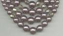 Necklace/1960's-1970's Japan 4-Strand Pearlized Rosey-Taupe Bead Choker