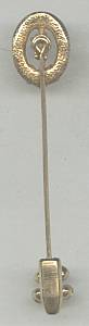 Stick Pin/Lapel Pin GT Victorian revival Style W/Faux Seed Pearls&RS