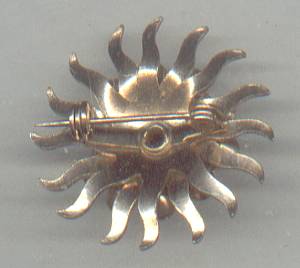 Brooch/C.1960's GT Starburst W/Blue Rhinestones