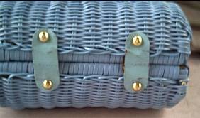 Purse/Straw/C. 1960's-1970's Turquoise