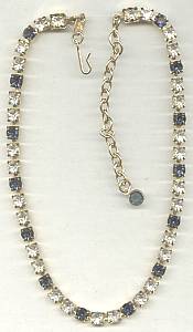 Necklace/Designer Trafari The Real look Clear&Saphire Rhinestone