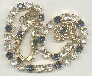 Necklace/Designer Trafari The Real look Clear&Saphire Rhinestone