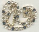 Necklace/Designer Trafari The Real look Clear&Saphire Rhinestone